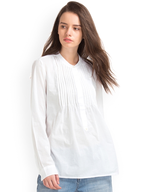 

GAP Women White Solid Top