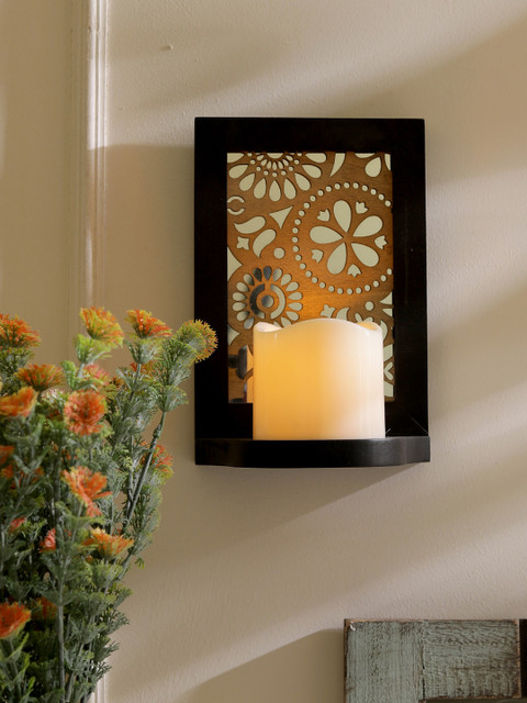 

Aapno Rajasthan Brown Tealight Candle Holder