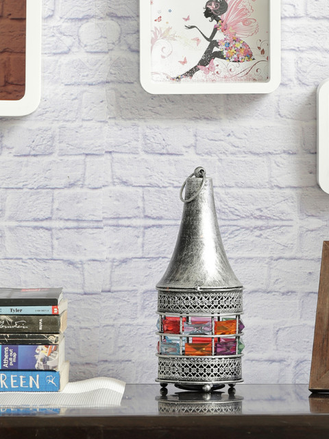 

Aapno Rajasthan Silver-Toned Tealight Candle Holder