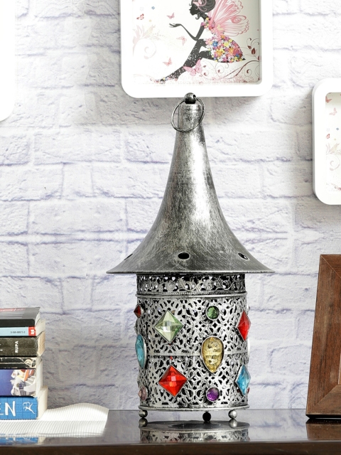 

Aapno Rajasthan Silver-Toned Tealight Candle Holder