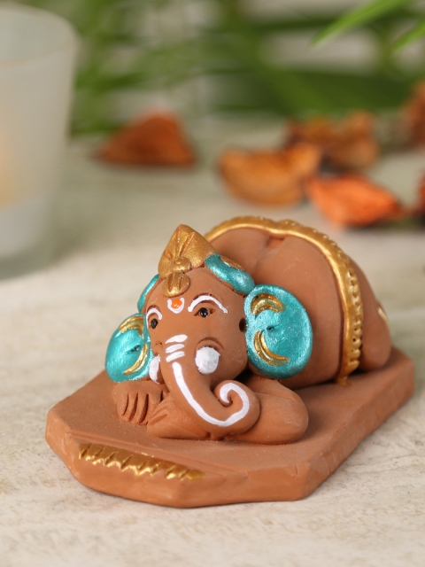 

Aapno Rajasthan Brown Handcrafted Lord Ganesha Showpiece