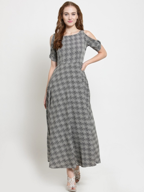 

Latin Quarters Women Grey Printed Maxi Dress