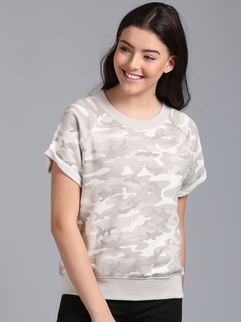 

GAP Women French Terry Short Raglan Sleeves Sweatshirt, Grey