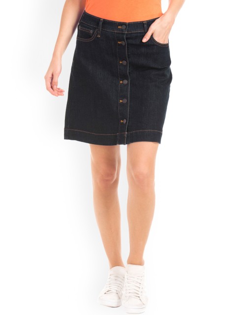 

GAP Women Navy Blue 1969 Stretch Denim Mini Skirt