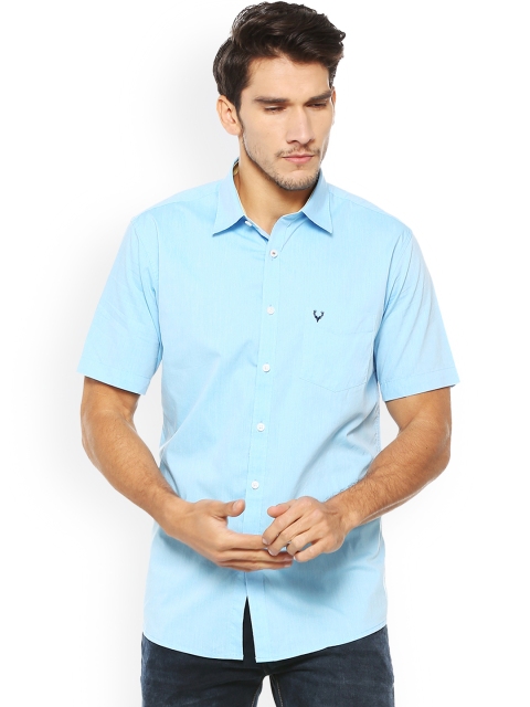 

Allen Solly Men Blue Slim Fit Solid Casual Shirt
