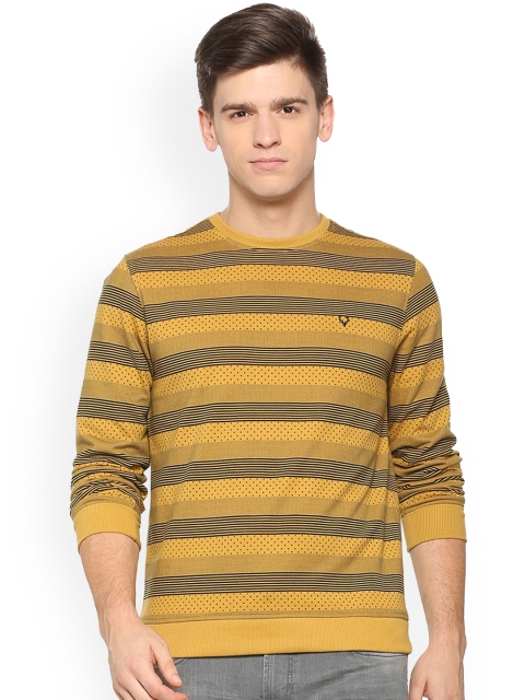 

Allen Solly Men Yellow & Black Striped Sweatshirt