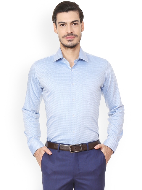 

Van Heusen Men Blue Slim Fit Self Design Formal Shirt