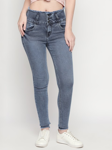 

High Star Women Blue Slim Fit High-Rise Clean Look Stretchable Jeans