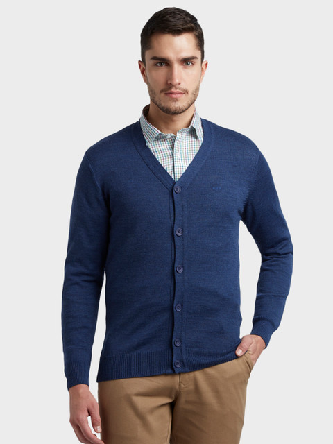 

ColorPlus Men Navy Blue Solid Cardigan