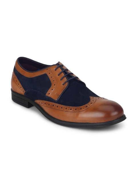 

Park Avenue Men's Tan Brown & Navy Blue Leather Brogues