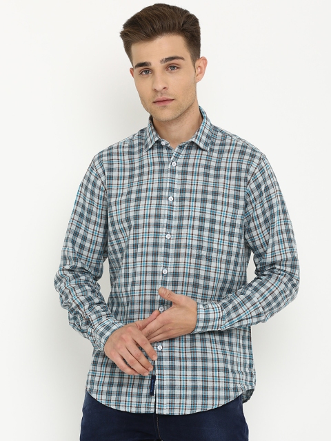 

Linen Club CAVALLO Men Multicoloured Slim Fit Checked Casual Shirt, Multi