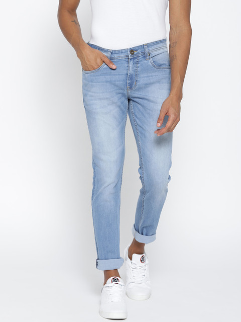 

Lee Cooper Men Blue Frank Slim Fit Mid-Rise Clean Look Stretchable Jeans