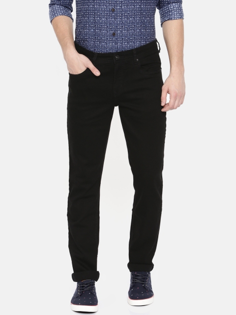

Lee Cooper Men Black Straight Fit Mid-Rise Clean Look Stretchable Jeans