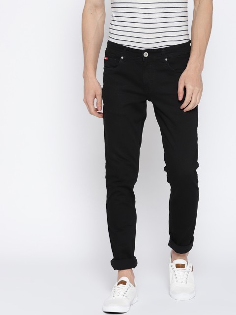 

Lee Cooper Men Black Norris Slim Fit Mid-Rise Clean Look Stretchable Jeans