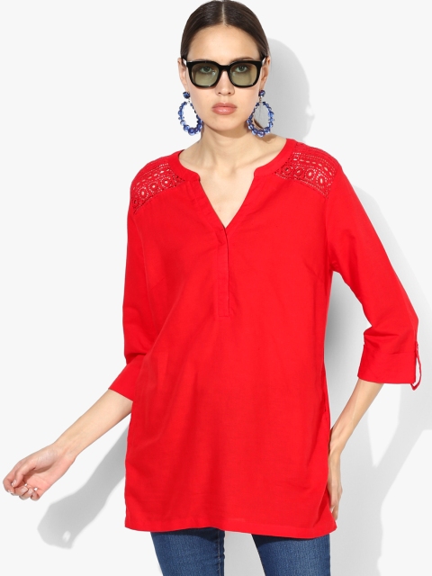 

Marks & Spencer Red Solid Tunic