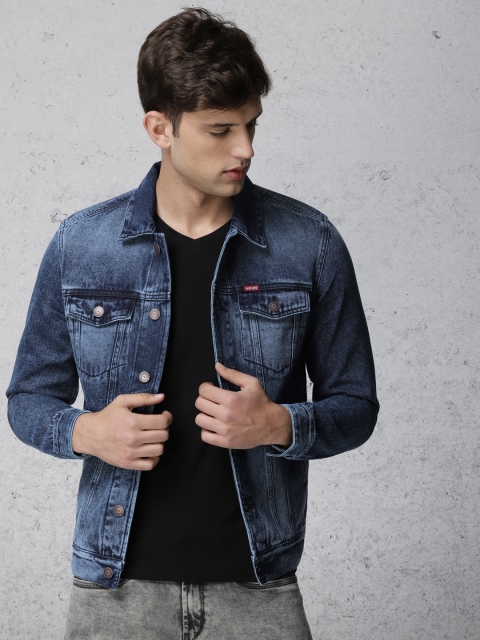 

Ecko Unltd Men Blue Washed Denim Jacket
