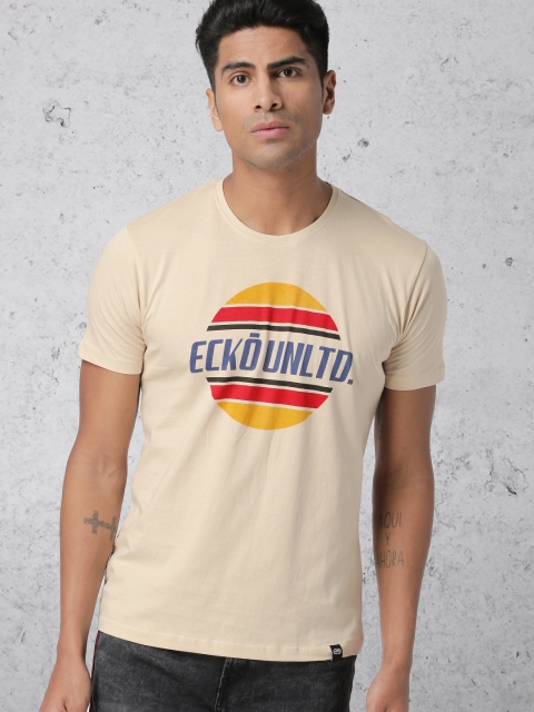 

Ecko Unltd Men Off-White Printed T-shirt