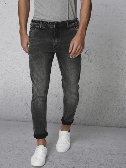 

Ecko Unltd Men Charcoal Grey Slim Fit Mid-Rise Clean Look Stretchable Jeans