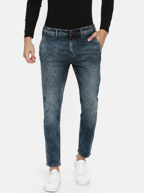 

Ecko Unltd Men Blue Slim Fit Mid-Rise Clean Look Stretchable Cropped Jeans