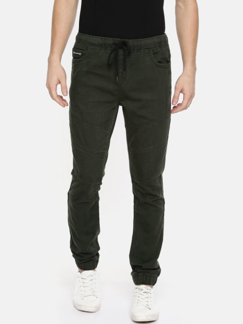 

Ecko Unltd Men Olive Green Jogger Mid-Rise Clean Look Stretchable Jeans