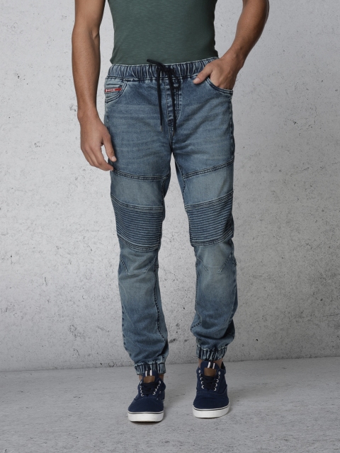 

Ecko Unltd Men Blue Mid-Rise Clean Look Stretchable Joggers
