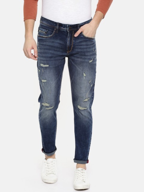 

Ecko Unltd Men Blue Slim Tapered Fit Mid-Rise Mildly Distressed Stretchable Jeans