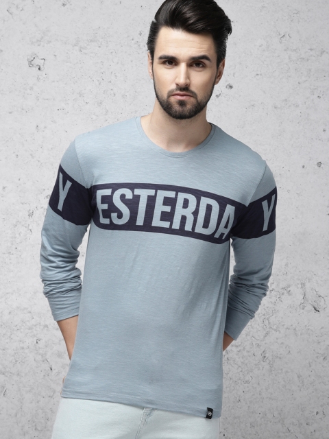 

Ecko Unltd Men Blue Printed Round Neck T-shirt