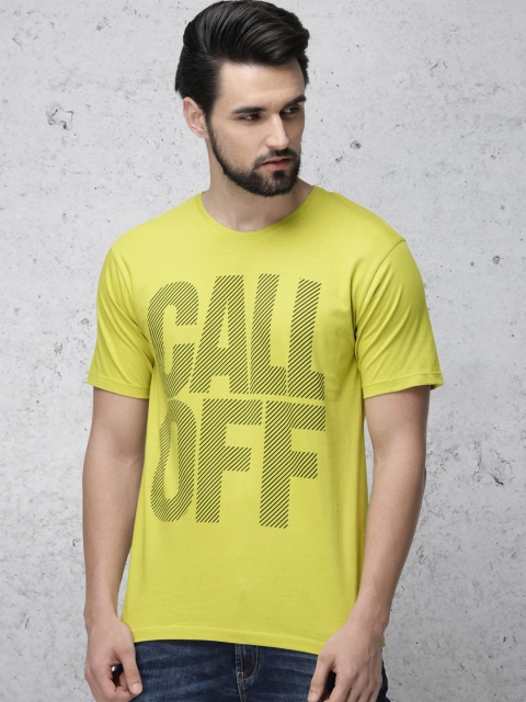 

Ecko Unltd Men Lime Green Printed Round Neck T-shirt