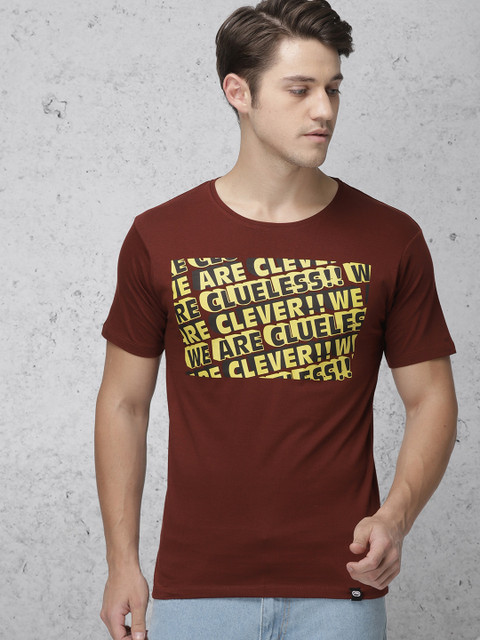 

Ecko Unltd Men Brown Printed Round Neck T-shirt