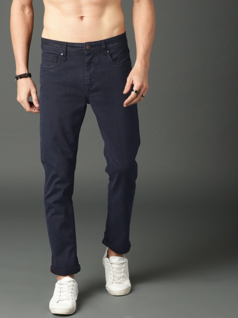 

Roadster Men Navy Blue Slim Tapered Fit Mid-Rise Clean Look Stretchable Jeans