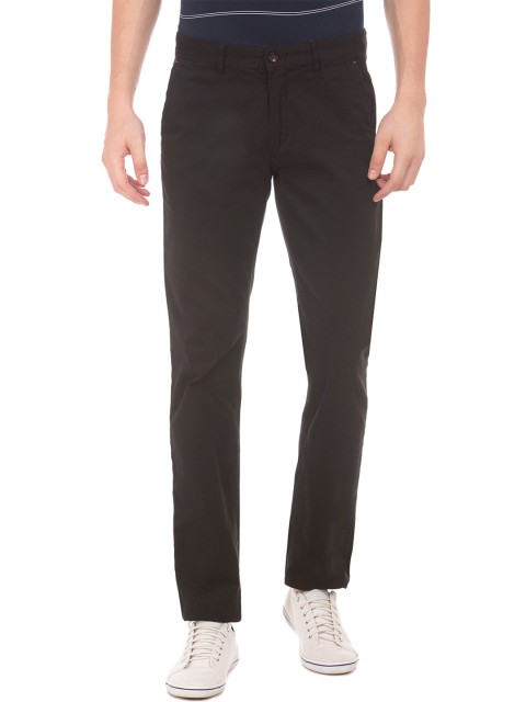 

Arrow Sport Men Black Slim Fit Solid Regular Trousers