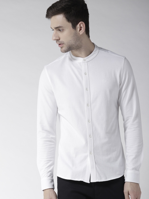 

Arrow Sport Men White Regular Fit Solid Knitted Casual Shirt