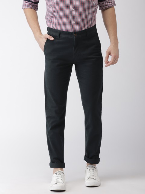 

Arrow Sport Men Navy Chrysler Slim Fit Solid Chinos, Navy blue