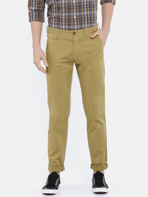 

Arrow Sport Men Khaki Slim Fit Solid Regular Trousers