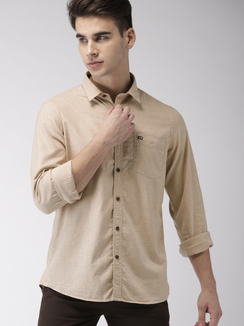 

Arrow Sport Men Khaki Slim Fit Solid Casual Shirt