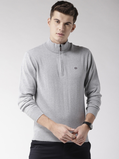 

Arrow Sport Men Grey Melange Solid Pullover
