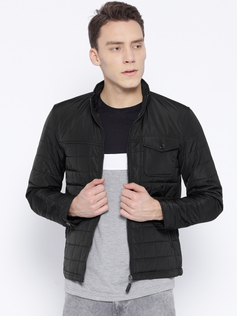 

Arrow Sport Men Black Solid Quilted Jacket