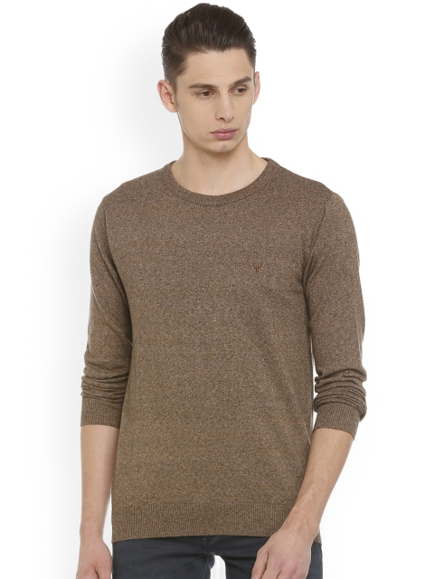

Allen Solly Men Brown Self Design Pullover