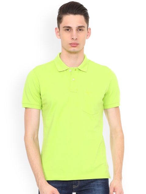 

Allen Solly Men Green Solid Polo Collar T-shirt