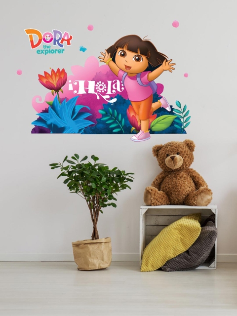 

Asian Paints Multicoloured Kids Dora In The Woods Printed Wall Sticker, Multi