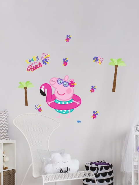 

Asian Paints Girls Multicoloured Peppa Pig Beach Fun Wall Sticker, Multi