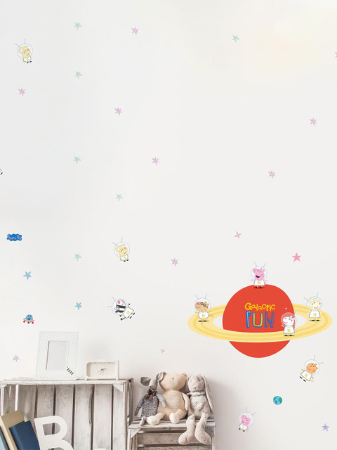 

Asian Paints Girls Multicoloured Peppa Pig Galactic Adventure Printed Wall Sticker, Multi