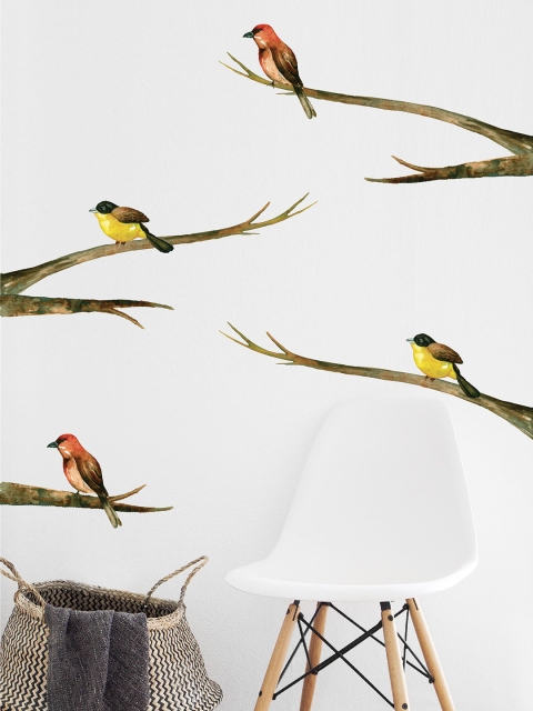 

Asian Paints Brown Bird Branch Printed Wall Sticker