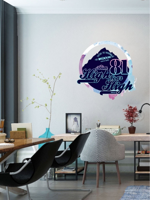 

Asian Paints Multicoloured Kids MTV Aim High Soar High Printed Wall Sticker, Multi
