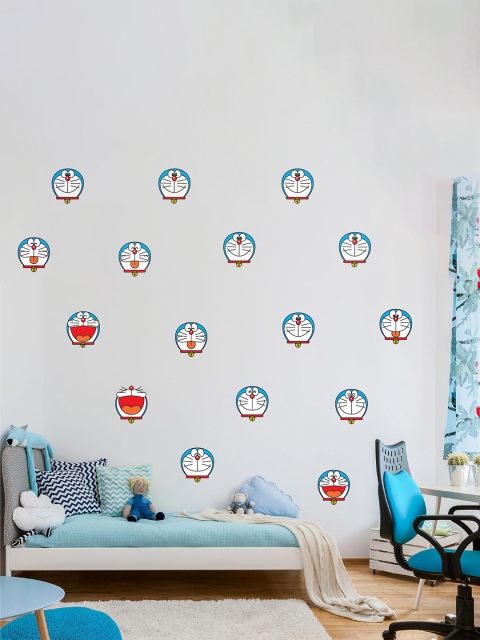 

Asian Paints Kids Multicoloured Doraemon Expressions Printed Wall Sticker, Multi