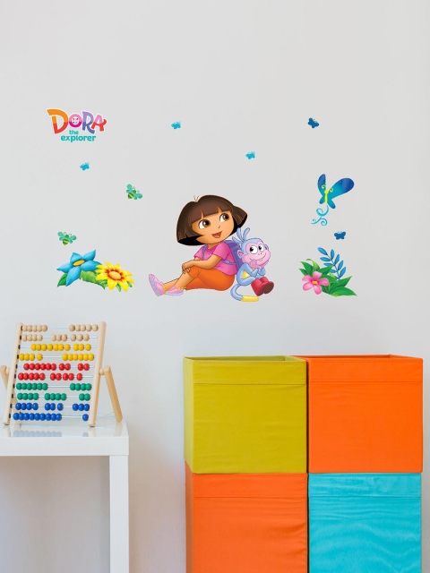 

Asian Paints Multicoloured Kids Dora Giggle Away Printed Wall Sticker, Multi