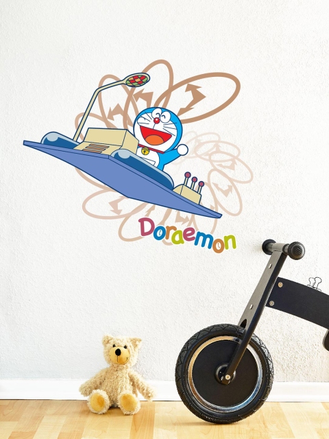 

Asian Paints Kids Multicoloured Doraemon Back in time Wall Sticker, Multi