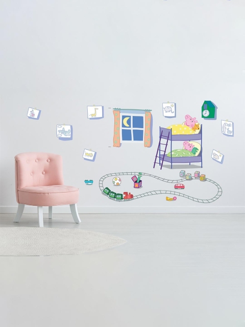 

Asian Paints Multicoloured Kids Peppa Pig Bedtime Stories Printed Wall Sticker, Multi