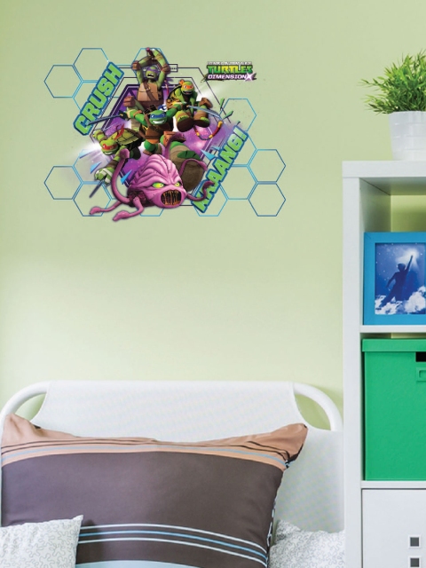 

Asian Paints Kids Multicoloured Ninja Turtles Crush Kraang Printed Wall Sticker, Multi