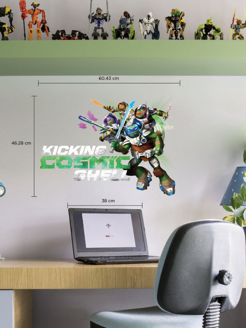 

Asian Paints Kids Ninja Turtles Kick Cosmic Shell Wall Sticker, Multi